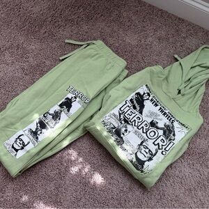 Universal Monsters sweatsuit set green